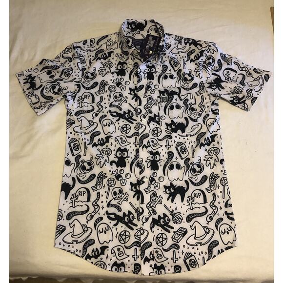 Project Good Shirt Mens S White Fun Print "Sup, Witches?" Halloween Spooky NWT - Picture 1 of 13